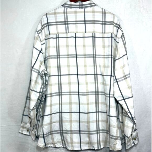 NEW Jach's Girlfriend 3XL Plus Soft Flannel Shirt Checkered Gray Pockets Comfy - Picture 7 of 12